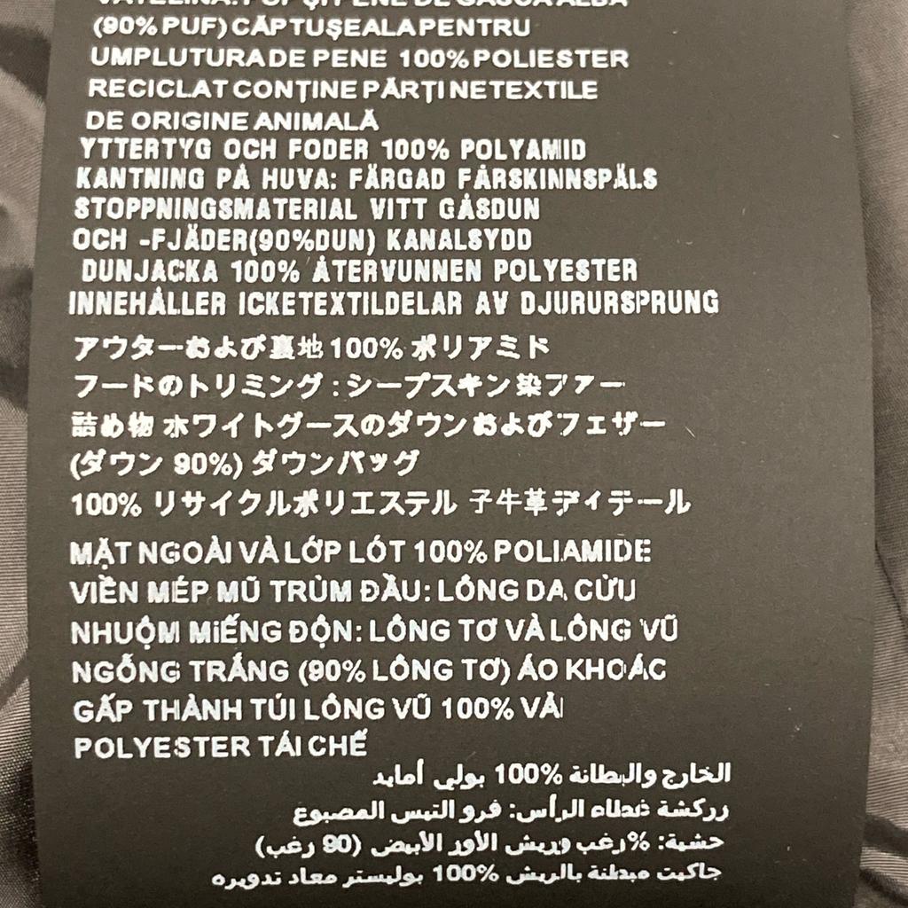 PRADA Domestic regular 29E117 fur-lined triangle logo down jacket coat 40 grayUsed