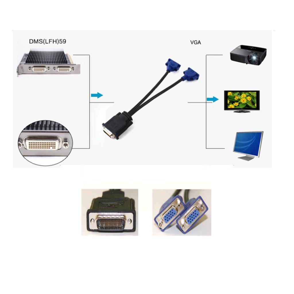Y Splitter Video Card Adapter Cable 