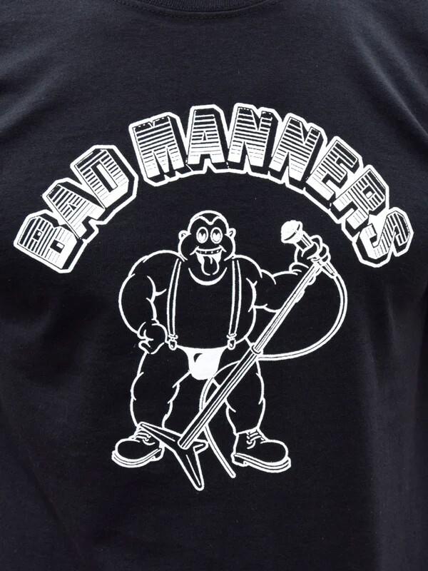 NEW BAD MANNERS Band Short Sleeve Black All Size Unisex Shirt OM96 Unisex T-Shirt XXL