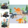 Sensory Engaging Dinosaur Truck Toy Set With Triceratops And Tyrannosaurus Figure
