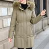 Fashion Women's Coats Winter Long Parkas Hooded Faux Fur Collar Loose Thick Warm Women Jackets