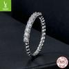 Stylish Sparkling Mozzarella Diamond Textured Ring, Stylish And Elegant Luxury S925 Sterling Silver Ring Jewelry