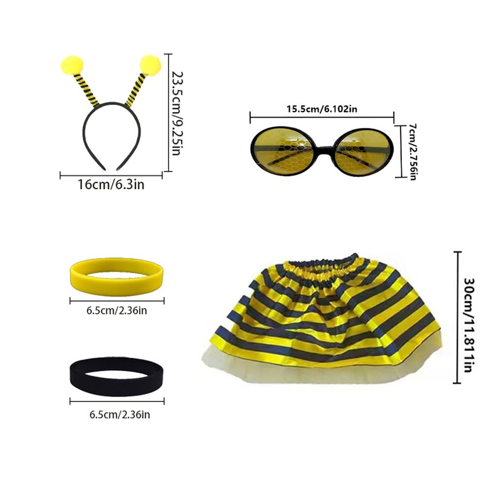 PESENAR Bee Antenna Headband and Sunglasses - Honey Bee Costume for Cosplay - Bumblebee Costume Accessories for Kids and Adults