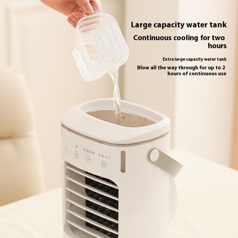 Portable Desktop Air Cooling Fan With 4 Speed Setting Cooling Fan 8h Timer Function For Dormitory Study Office Desk