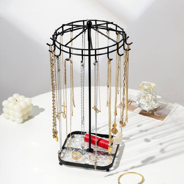 Stylish Jewelry Holder Rotating Necklace Organizers for Jewelry Storaging