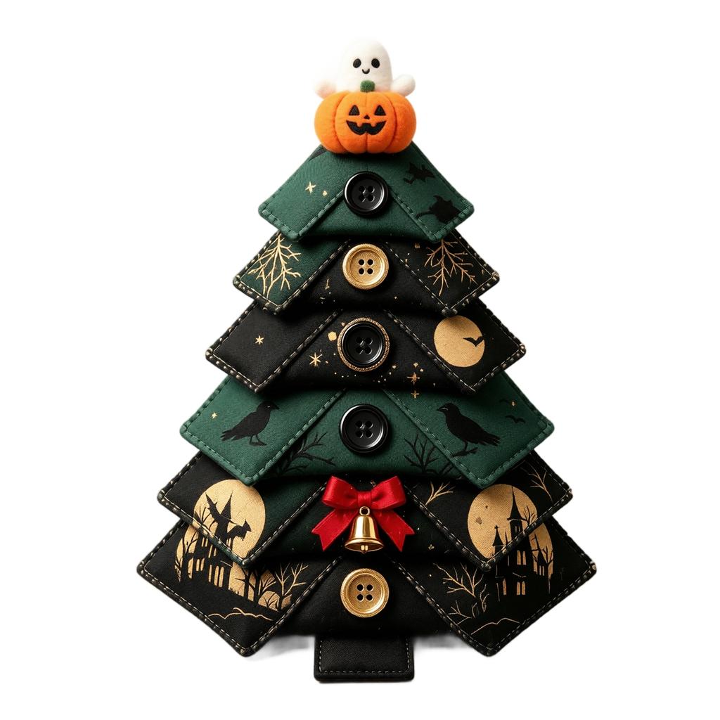 Christmas Tree Patchwork Fabric Kit for DIY Sewing Quilting and Holiday Projects