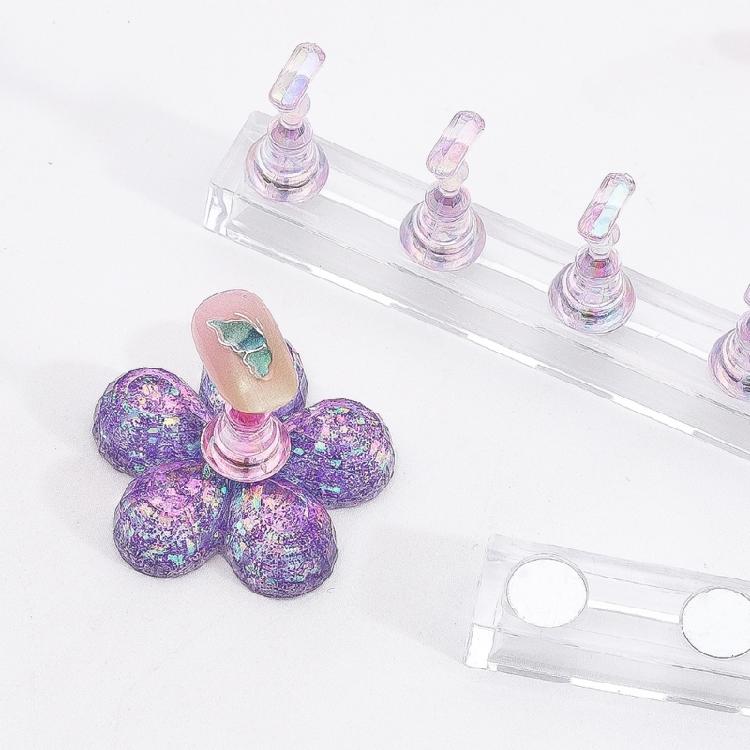 Nail Holder for Display Painting Nails Magnetic Practice Nail Stand Fake Nail Holder for Press On Nails Adhesive Putty