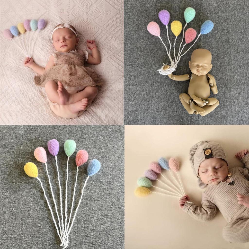 Hand-Knitted Yarn Balloon Props: Colorful Children's Toys & Creative Ornaments