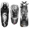 3pcs Temporary Tattoo Realistic Temporary Tattoos Bat Wings Dragon Dark Hooded Figure For Women Men Arms