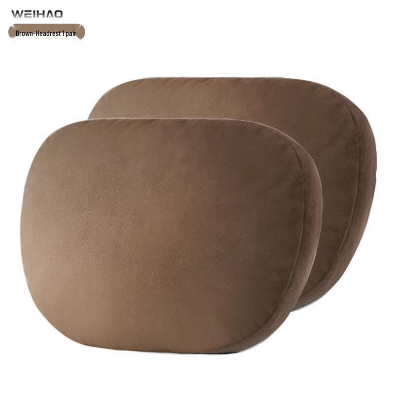 BMW Car Headrest Lumbar Pillow - Soft Pink Neck Support for Girls