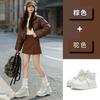 Leather little white shoes new thicksoled heightening shoes casual sports women's shoes versatile and not tired feet board shoes women