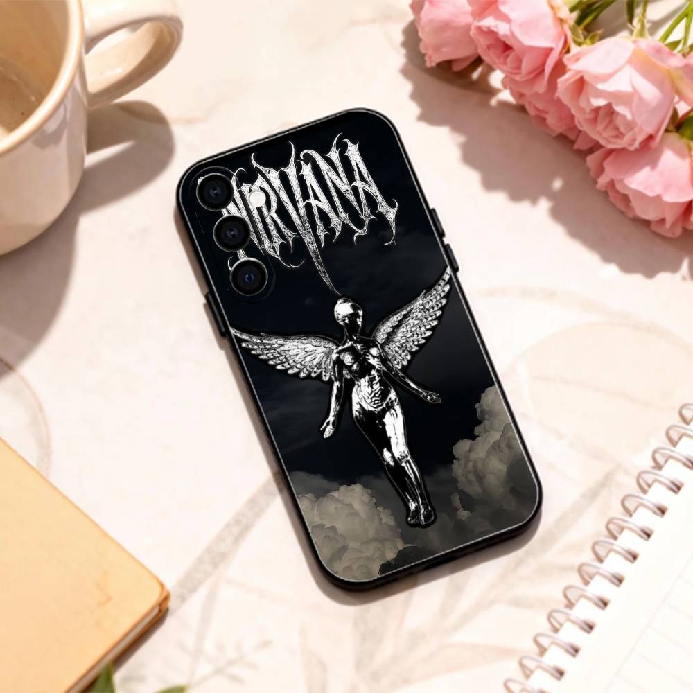 L-Lamentably Nirvana R-Rock Band   Phone Case For Samsung Galaxy A73,A72,A71,A70,A53,A52,A51,Others Soft Black Shell