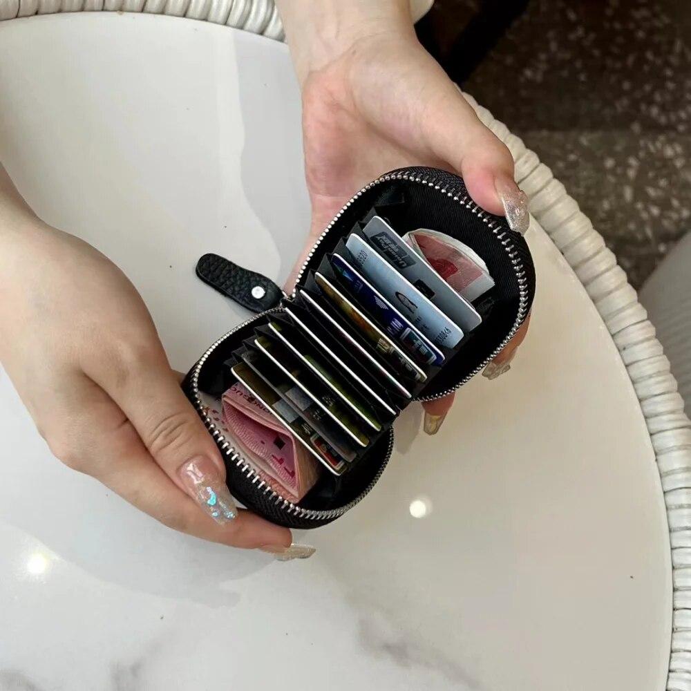 Small Penguin Shape Card Holder Coin Purse Cartoon Cute Genuine Cow Leather Zipper Purses Mini Wallet