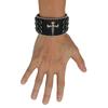 Gothic Stil Totenkopf Strass Armband Schmuck, Modisches Design Diamant PU Leder Handschmuck