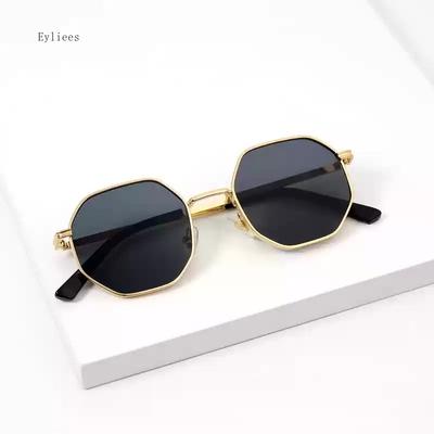 Occhiali da Sole Multi Donna Personalizzati Nuovi alla Moda Occhiali da Sole Poligonali in Metallo Guida Viaggio Occhiali da Sole Anti Raggi UV
