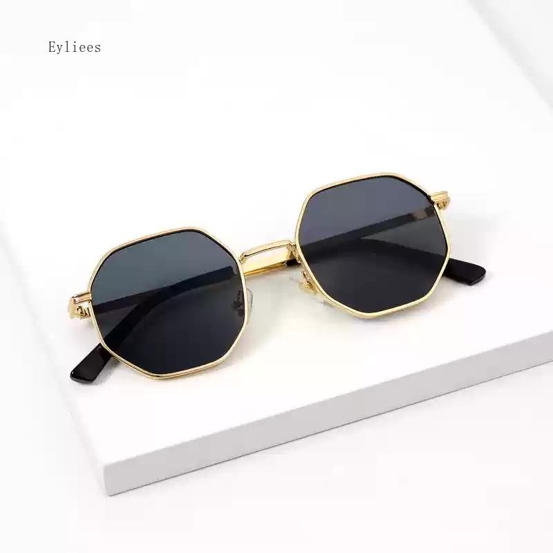 Personalized Multi Women's Sun Goggles New Fashionable Metal Polygonal Sunglasses Driving Travel Anti UV Sunshades Sunglasses