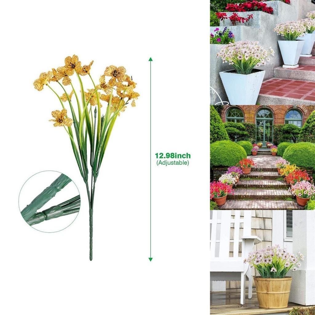 Vibrant Plastic Plum Blossoms High-quality Uv Resistant Artificial Garden Flowers