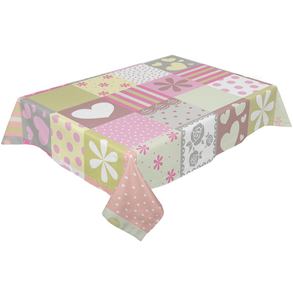 Valentine 'S Day Love Flowers Retro Tablecloth Holiday Decor Waterproof Rectangular Tablecloths Wedding Decor Table Cover
