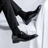 Leather Shoes Men's Summer Breathable Dress Business British Casual Suit High-end Sense Glossy Cowhide Small Leather Shoes 8114-R