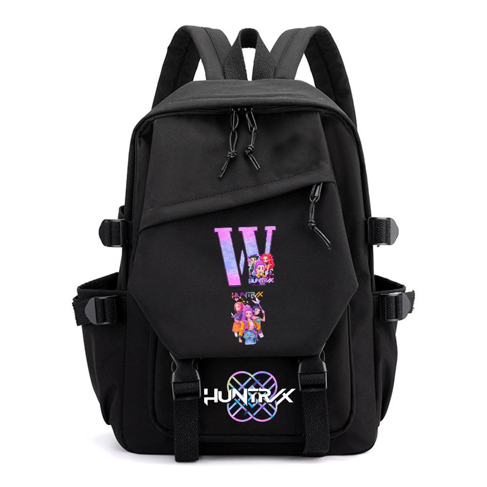 Anime Tecknad Engelsk Bokstav A-Ö Tryckt Ryggsäck för Tonårspojke Flicka Skolväska Barn Elev Kvinnor Resväska Barnpresent Mochila