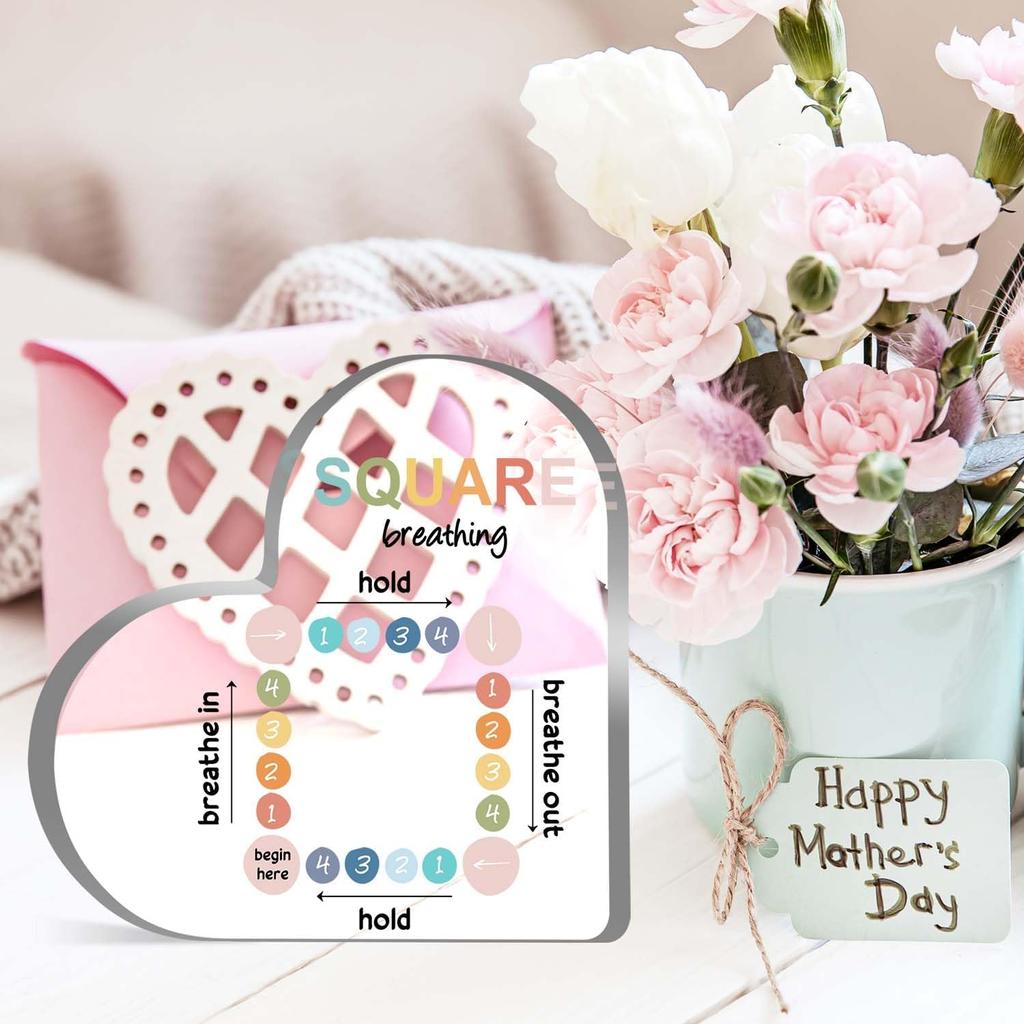 Mental Health Decor, Psychotherapy Affirmations Heart Acrylic Sign, Therapy & Counseling Office Decor, School Counselor Sign