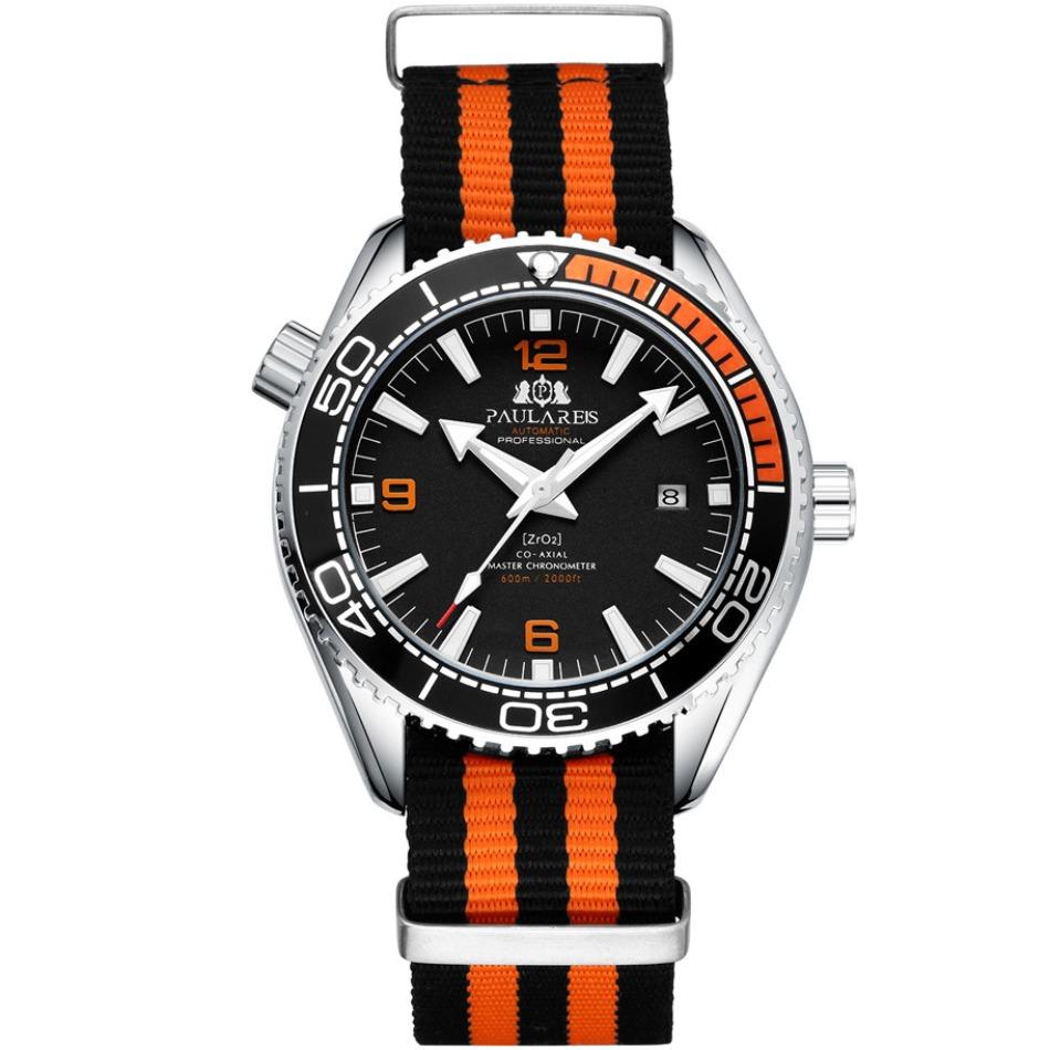 Paulareis Fully Automatic Mechanical Luminous Classic Canvas Strap Men's Watch
