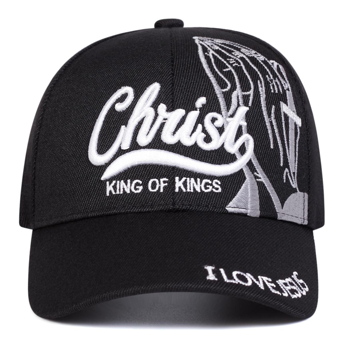 

Модная бейсболка CHRIST KING OF KINGS Унисекс Уличная хип-хоп шляпа Мужская шляпа для отдыха и путешествий Гольф-кепка чёрный