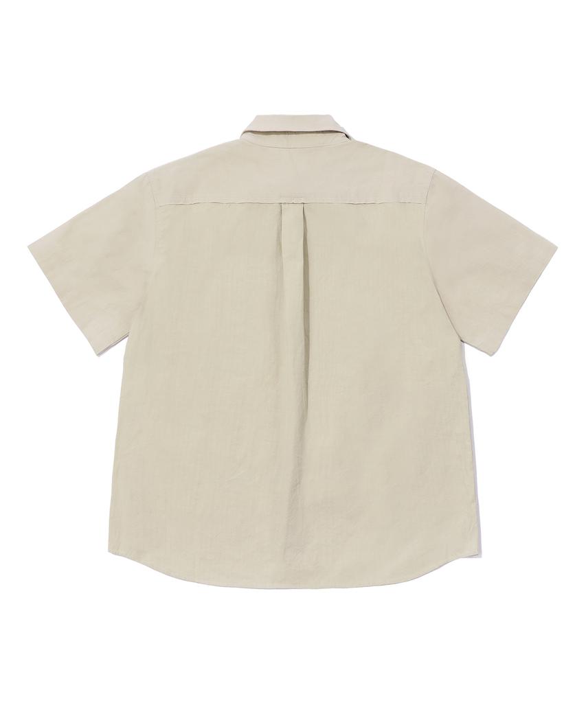 EPISODE UNTITLED Match Check Pocket Half Sleeves Shirts_Beige