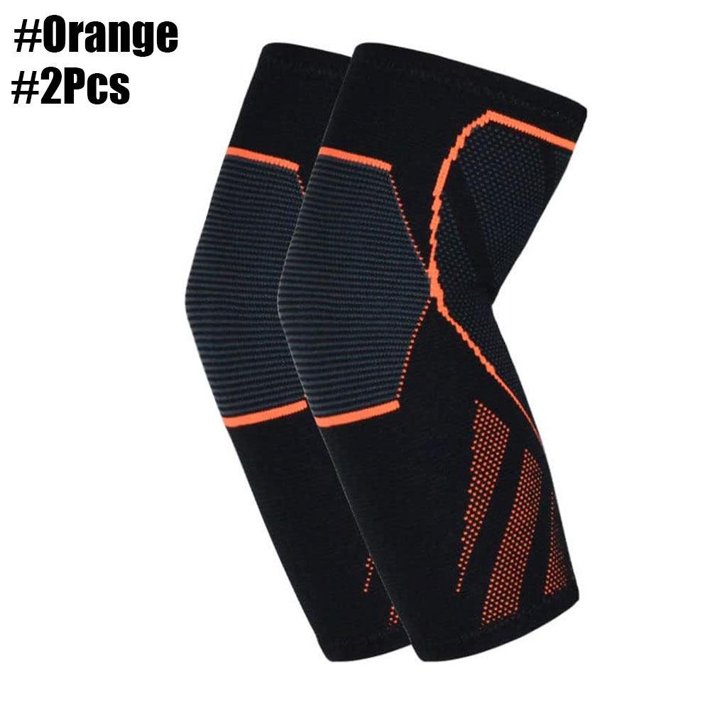

1Pair Sport Elbow Brace Compression Sleeves Elastic Arm Support Protector Men Women Weightlifting Arthritis Volleyball Tennis XL оранжевый