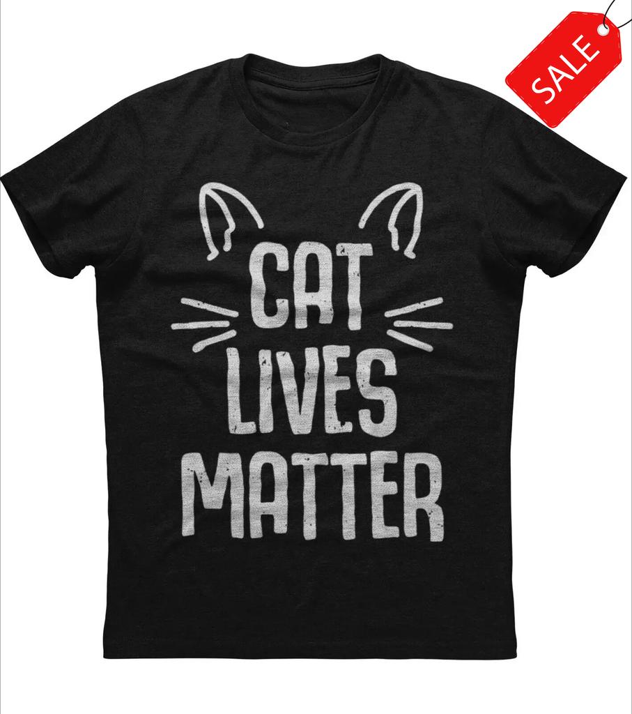 Cat Lives Matter Unique Cat Face Graphic Printed TShirt Summer Cotton ONeck Short Sleeve Unisexs T Shirt New S3XL