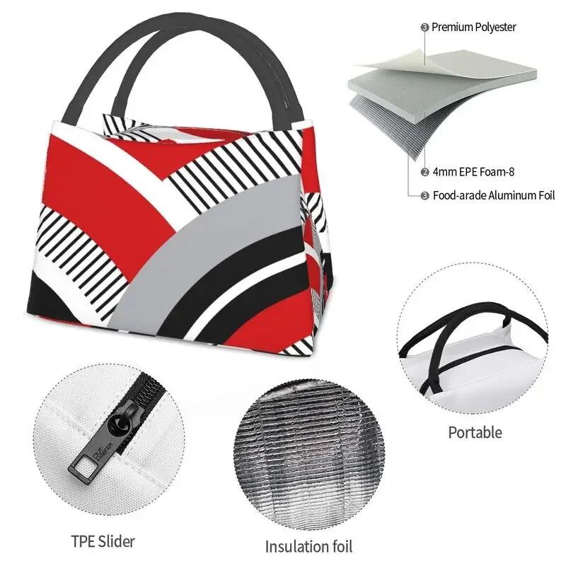 Cutie de prânz reutilizabilă Geometrie colorată Artă modernă Abstractă Izotermă Cooler Alimente Izolată Geantă de prânz Birou Muncă Recipient Picnic