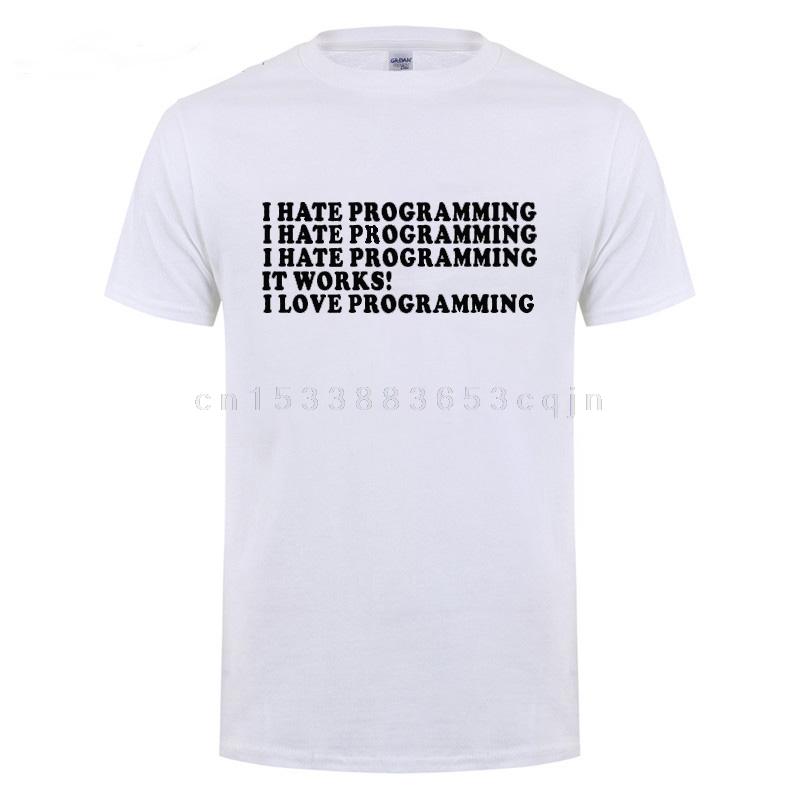 I Hate Code Programming Computer Programmer Coding T Shirt Unisex Short Sleeve Male Java Html Comedy Funny Tshirt