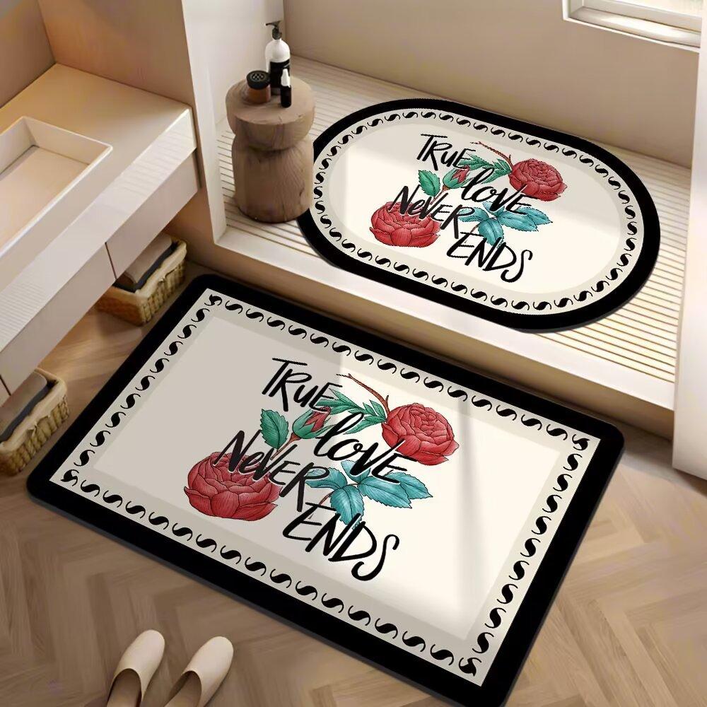 Bathroom Floor Mat Bathroom Non-slip Absorbent Toilet Strong Door Washroom Diatom Mud Quick Drying Mat Carpet Bathroom