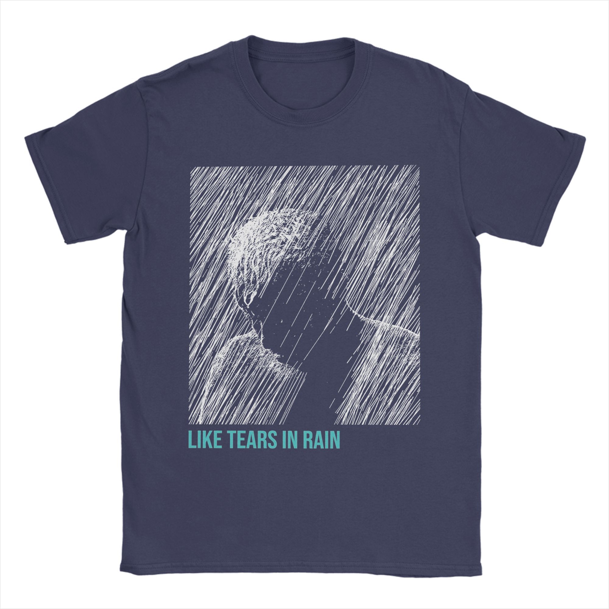 

Men Like tears in rain Blade Runner T Shirts 100% Cotton Clothing Novelty Short Sleeve Crewneck Tees Gift T-Shirts M
