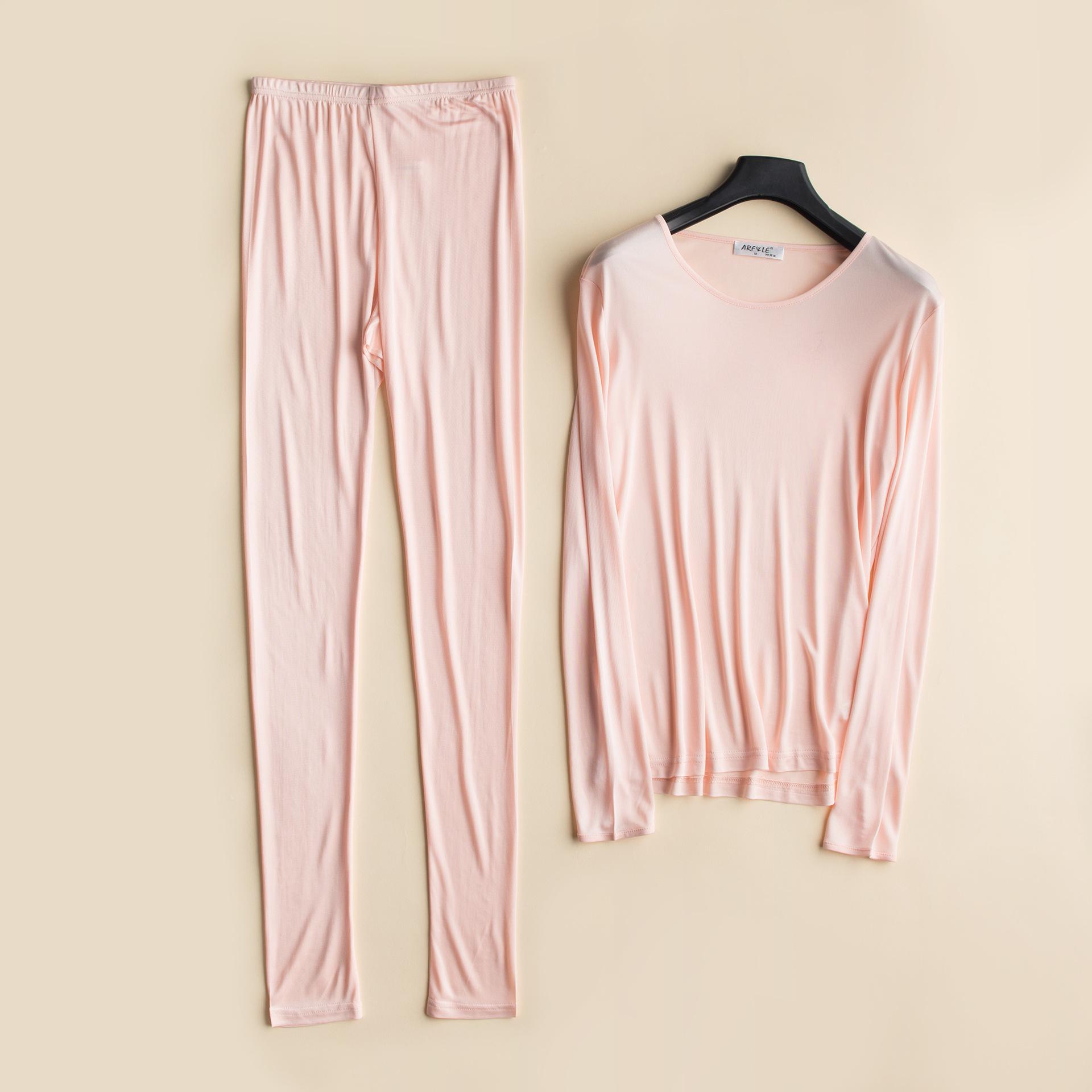 

Tangge Женский комплект из шелкового топа с длинными рукавами и леггинсов Mulberry L