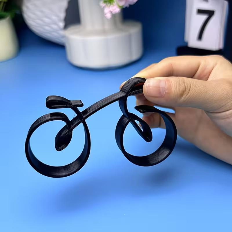 Mini Bicycle Desktop Decoration 3D Minimalist Bike Model Ornament Cycling Sculpture Bookshelf Decor Home Office Decor Gift