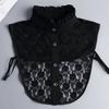 Hollow Lace Chiffon Doll Cotton Fake Collar Blouse Sweater Detachable Shirt Collar False Collar Lapel Women Top Collars Decor