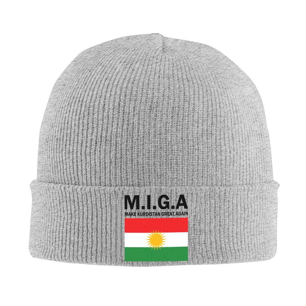 Kurdistan Map Flag Skullies Beanies Caps Cool Winter Warm Women Unisex Knitting Hat Unisex Adult  Bonnet Hat