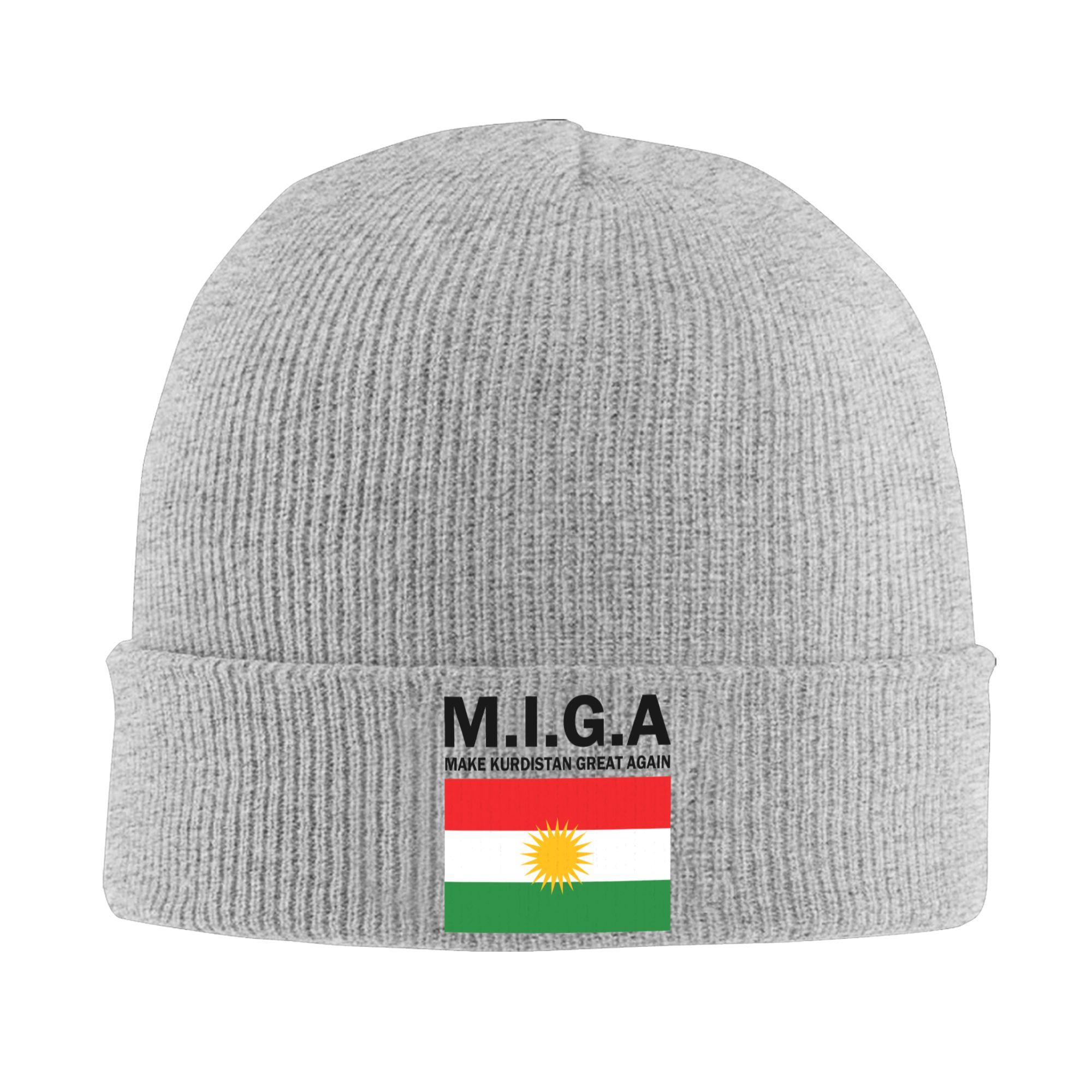 

Make Kurdistan Great Again Skullies Beanies Caps For Unisex Women Trend Winter Warm Knitted Hat Adult Kurdish Patriotic Bonnet Hats One Size