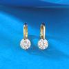 Xiancan 925 Sterling Silver Classic Round Diamond Stud Earrings - Light Luxury & Versatile Style