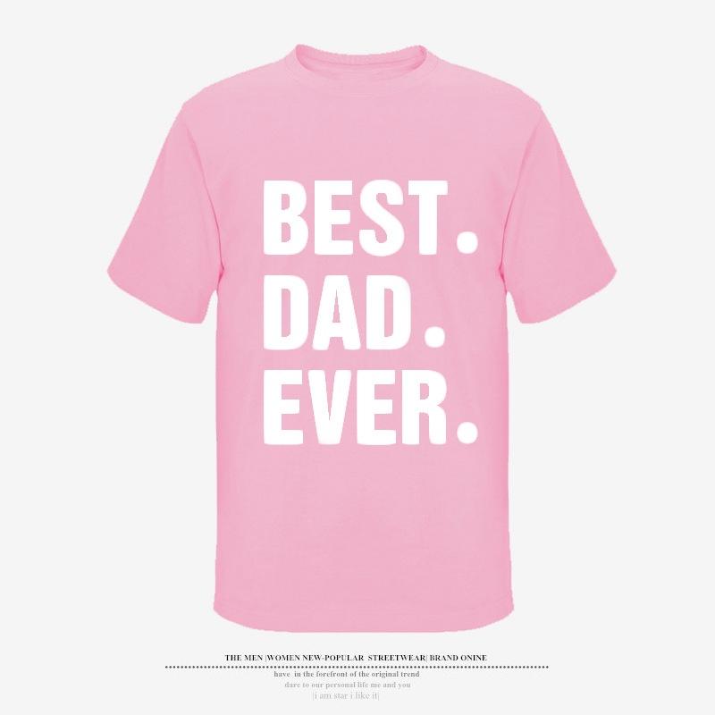 Dad Best Ever Printing Men Casual Tshirt Short Sleeve Summer Cotton Tops Tee