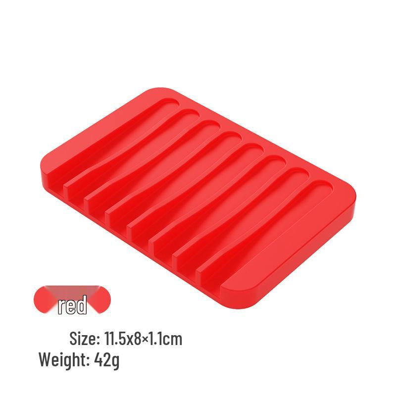 Silikon-Seifenschale im japanischen Stil: Kreatives Ablaufrinnen-Aufbewahrungsfach für Bad und Küche