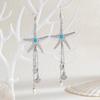 Boho Ozean Stil Quallen Seestern Jakobsmuschel Quaste Ohrringe Urlaub Silber Gold Farbe Imitationsperlen Kristall Lange Ohrringe Sommer Strand Schmuck Y2K