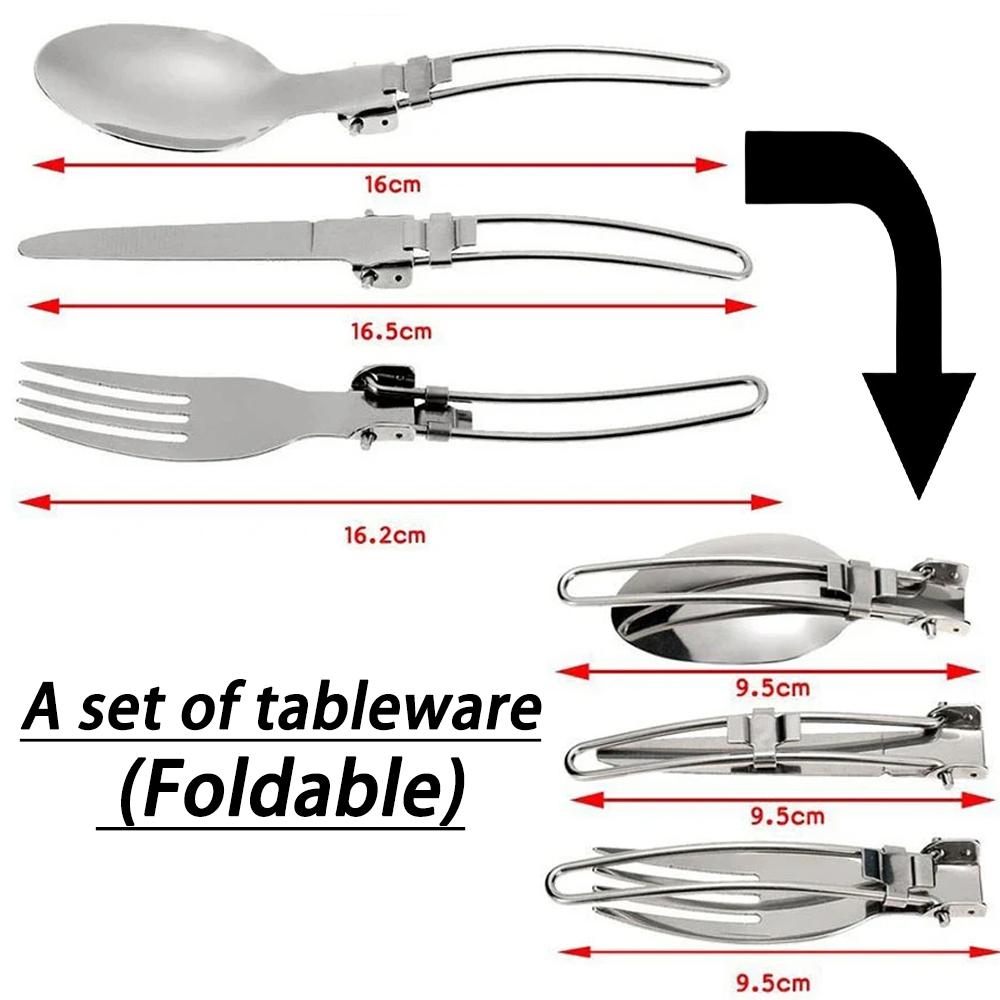 Outdoor Camping Cookware Set Aluminum Lightweight Equipment Outdoor Multi-person Picnic Easy To Carry and Equipped with Mesh Bag