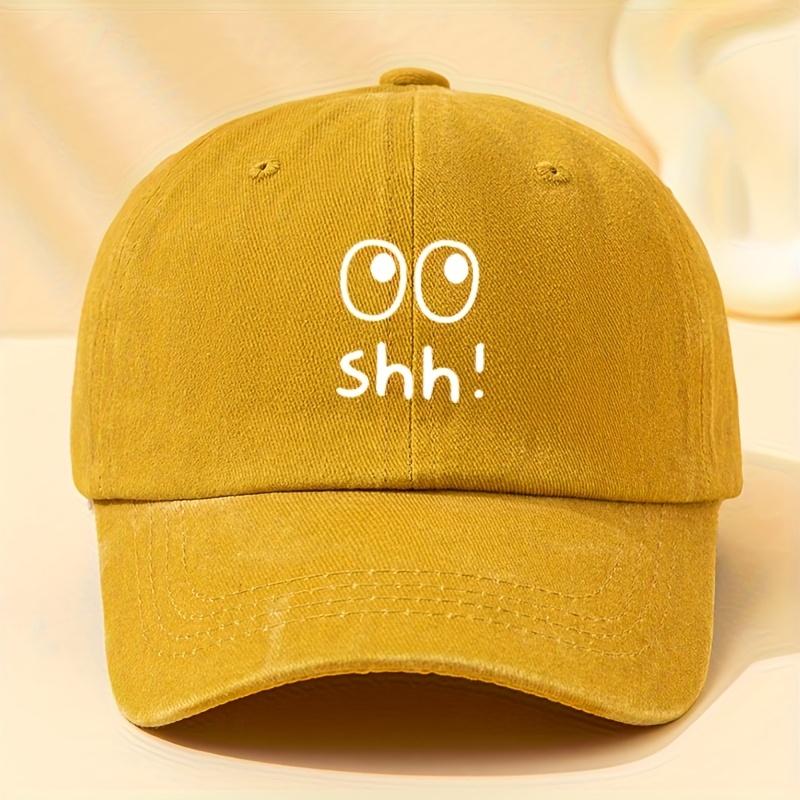 Shh Washed Retro Curved Brim Hat Adjustable Unisex Peaked Cap Suitable for Outdoor Sports and Leisure