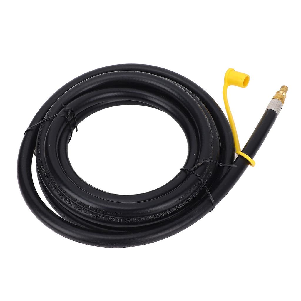 Gas Quick Connect Hose 12ft Length Brass and PVC RV Grill Connector Hose with Elbow Adapter