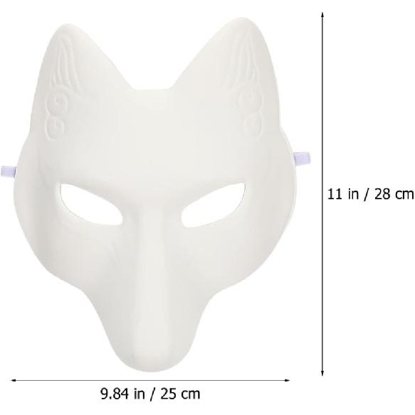 ARTIBETTER Halloween Costumes Fox Mask Halloween Fox Masks Blank Fox Masks Fox Costume Masks Halloween Blank Masks Female DIY Blank Kids Mask