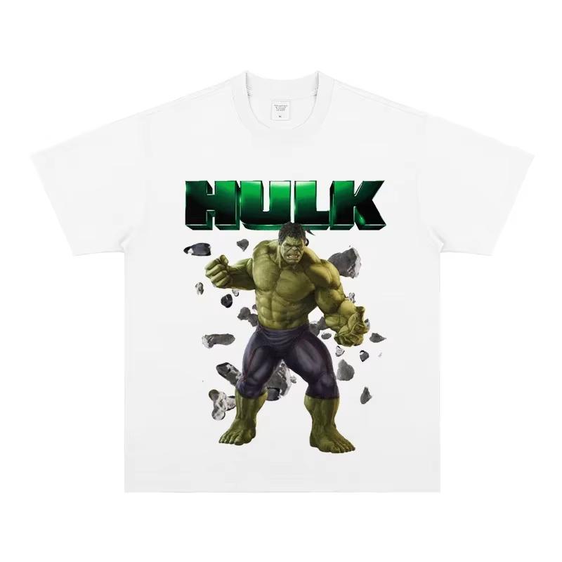 

Hulk Breaking Through Vintage TShirt Casual Street Fashion Soft Cotton Y2K Aesthetic Outdoor Streetwear for Action Movie Lovers 4XL