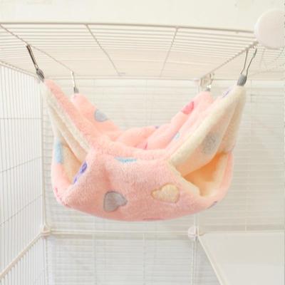 Cozy Flower Branch Double Layer Hammock for Sugar Gliders & Small Pets - Plush Velvet Autumn/Winter Bed