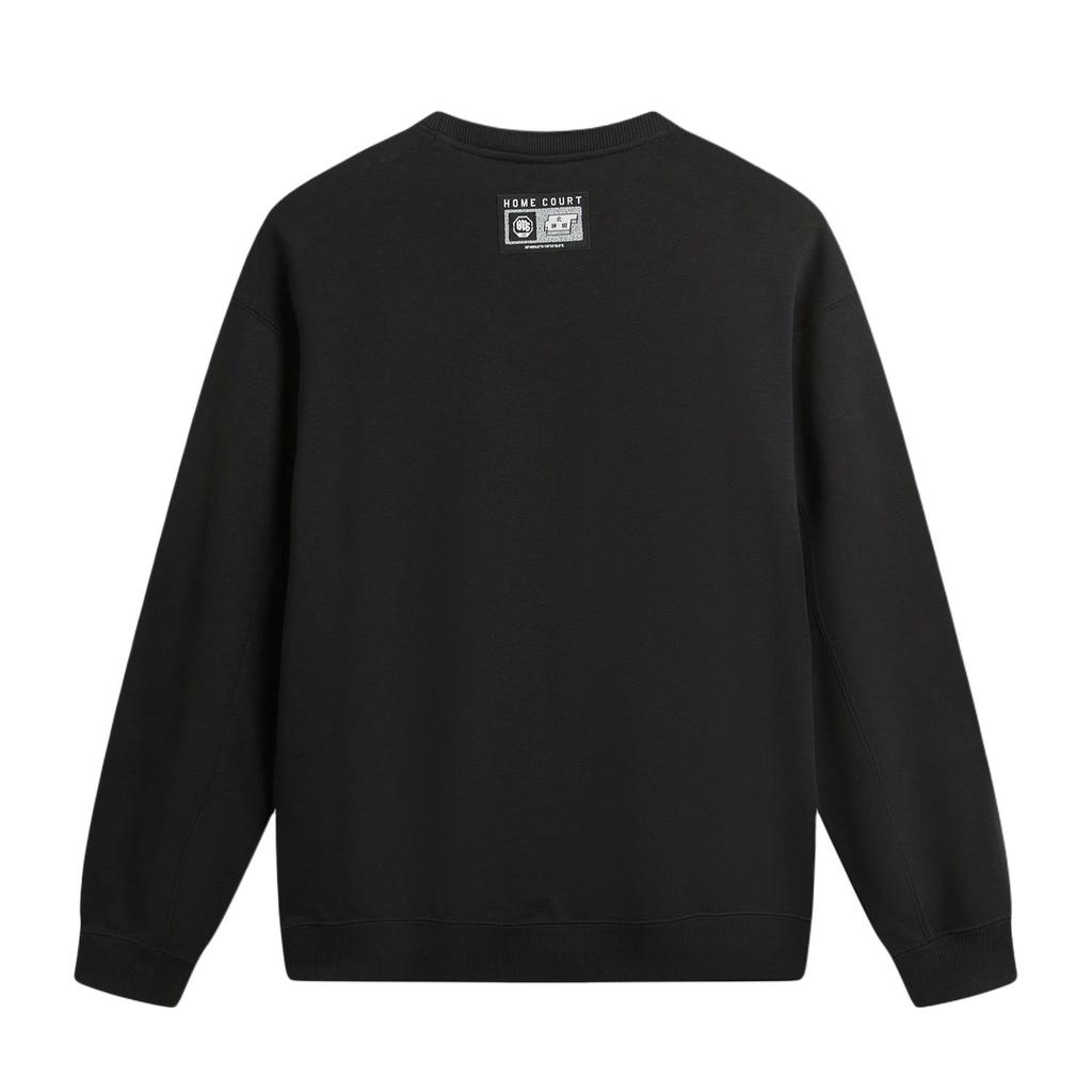 Li Ning Sweatshirts Men's Black Crew Neck Moderate Regular AWDW617-1